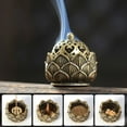 thumbnail image 4 of Craft Chinese Ancient Style Cense Stick Holder Home Decoration Incense Burner Hollow Lotus Mini Qilin Head Retro Brass Censer TYPE 5, 4 of 8