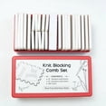 thumbnail image 2 of 25Pcs 25Pcs Stainless Steel Knitting Blocking Combs & 100Pcs Pins Blocking Knitting Accessories Crochet Lace Needlework Knit Set, 2 of 6