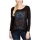 thumbnail image 2 of Lucky Brand - Camiseta con adornos de alfombra explotada para mujer, negro, extragrande Lucky Brand Camiseta adornada, 2 of 2