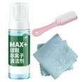 thumbnail image 1 of Limpiador de zapatos blancos de 150 ml, solución de limpieza en seco para zapatillas deportivas, quitamanchas y amarilleamiento con cepillo y toalla, kit de limpieza sin agua para zapatos de lona y c, 1 of 7