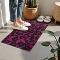thumbnail image 4 of Black Pink Butterfly Pattern Door Rugs,Washable Non Slip Door Mats Indoor,Decorative Door Mats,Entry Mat Indoor for Entrance,Bedroom,Kitchen,Bathroom,16"x24", 4 of 6