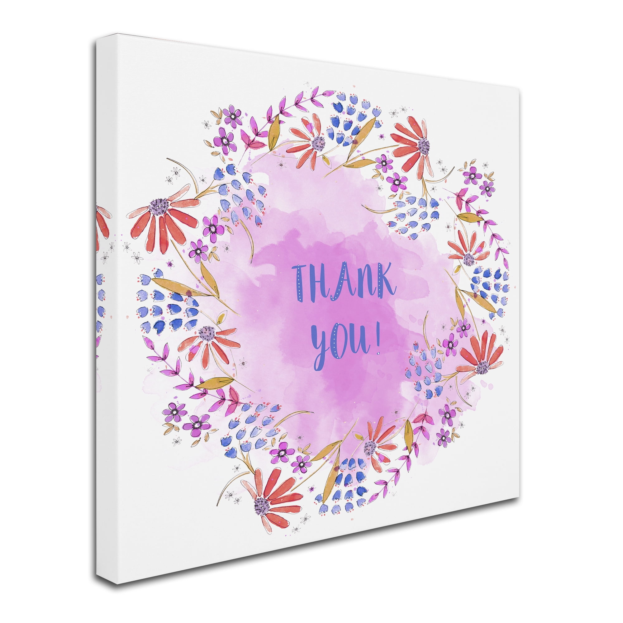 Trademark Fine Art 'Thank You' Canvas Art by Jyotsna Warikoo