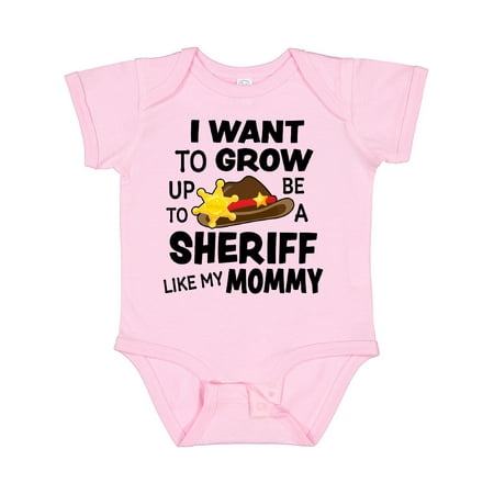 

Inktastic I Want to Grow Up to Be a Sheriff Like My Mommy Gift Baby Boy or Baby Girl Bodysuit