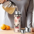 thumbnail image 4 of 20 Oz Pug and Donut Coffee Tumbler Double Wall Insulated Stainless Steel Water Bottle | Metal Reusable Thermoses Flask with Cup Cap | Leak & Sweat Proof with Anti-Dust Lid, 4 of 7