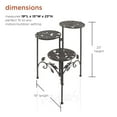 thumbnail image 4 of Alpine Corporation Metal 3-Tier Bird and Leaf Plant Stand, 23 Inch Tall, 4 of 14