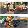 thumbnail image 6 of VUNATE Outdoor Rug Carpet 9'x12' Waterproof Reversible Patio Rug Portable Modern Abstract Indoor Outdoor Rug Plastic Straw Rug for RV Camping Garden Picnic Deck Backyard Porch Decor Black and Gray, 6 of 7