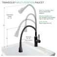thumbnail image 6 of Transolid PF7509A-MB Kitchen/Laundry Faucet with Dual Spray and Flex Neck in Matte Black, 6 of 10