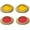 Tan Body, variant on 4 Military Vehicle Reflectors- 2 each Red/Amber Lens + Green Body