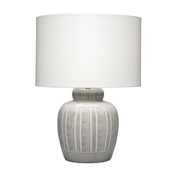 Arthur Ceramic Table Lamp with Linen Shade Grey