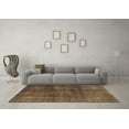 thumbnail image 3 of Ahgly Company Indoor Round Abstract Brown Modern Area Rugs, 5' Round, 3 of 4