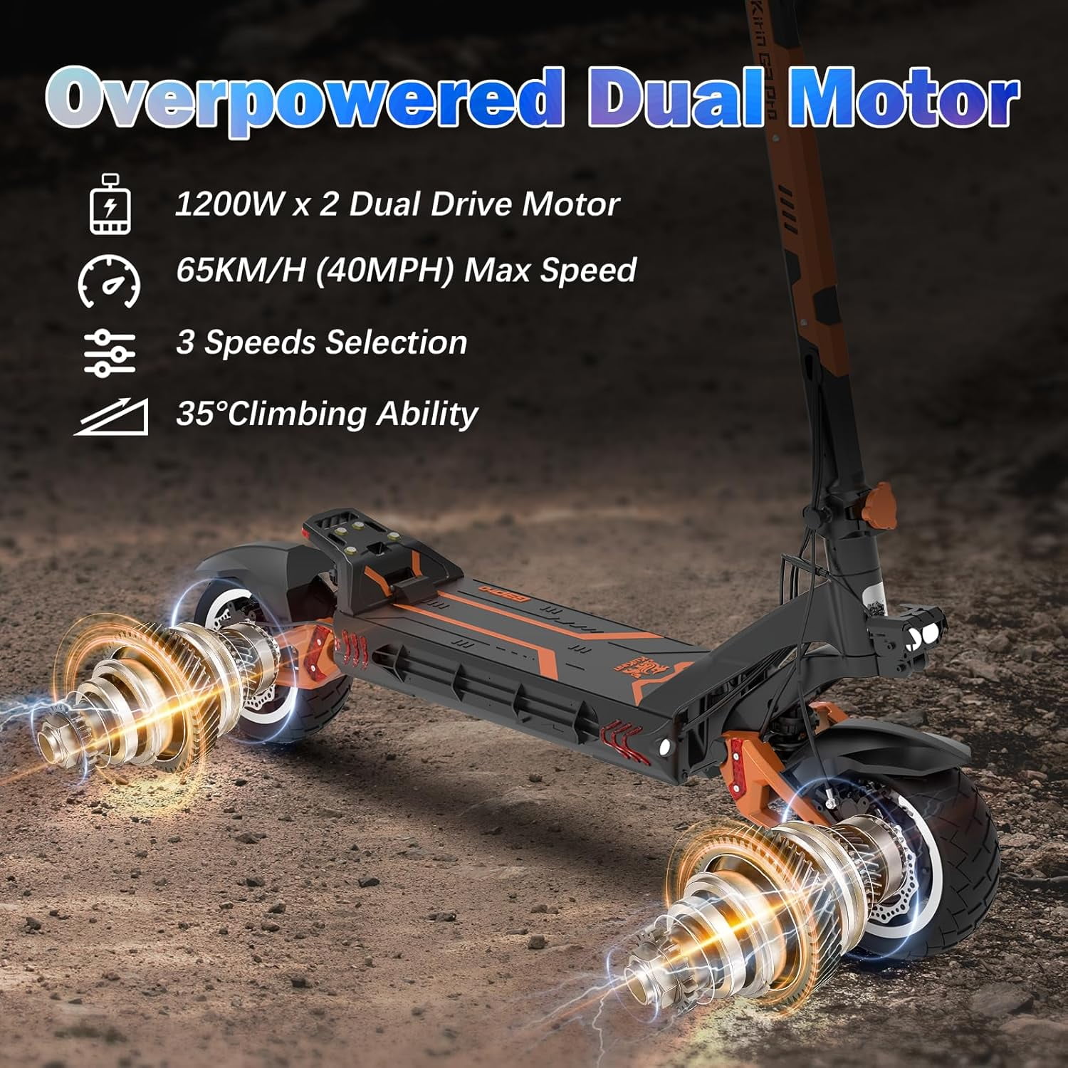 KUKIRIN G3 Pro Electric Scooter | Dual 1200W Powerful Motor | 40