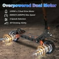 thumbnail image 2 of KUKIRIN G3 Pro Electric Scooter | Dual 1200W Powerful Motor | 40 MPH Max Speed, 10.5" Off Road Tires 52V/23Ah Large Capacity, Folding Fast E Scooter for Adult, 2 of 8