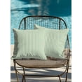 thumbnail image 4 of Waterproof Outdoor Throw Pillows with Inserts 16"x16" Set of 2, Sage Green Striped Soft Decorative Pillowcases for Couch Bedroom, Modern Simple Farmhouse Beige Pillow Covers for Sofa Living Room, 4 of 8