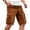 Brown, variant on Mens Cargo Shorts with Pockets Knee-Length Solid Short with Pockets Workwear Lightweight Shorts for Hiking