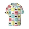thumbnail image 6 of Kdxio Men's Hawaiian Shirt for Men Short Sleeve Shirt Cute French Bulldog Summer Casual Holiday Beach Button Down T-Shirts, 6 of 7