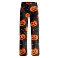thumbnail image 4 of QWKLEAJ Halloween Pajama Pants Women Spooky Sleepwear Bottoms Cute Ghost Print Lounge Pants Flannel Holiday Trousers Fall Winter Cozy Sleep Pants Funny Skeleton Loungewear Festive Nightwear, 4 of 9