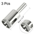 thumbnail image 3 of 3pcs 20mm Diamond Drill Bit Hole Saw for Tile Glass Marble Tool Silver Tone, 3 of 3