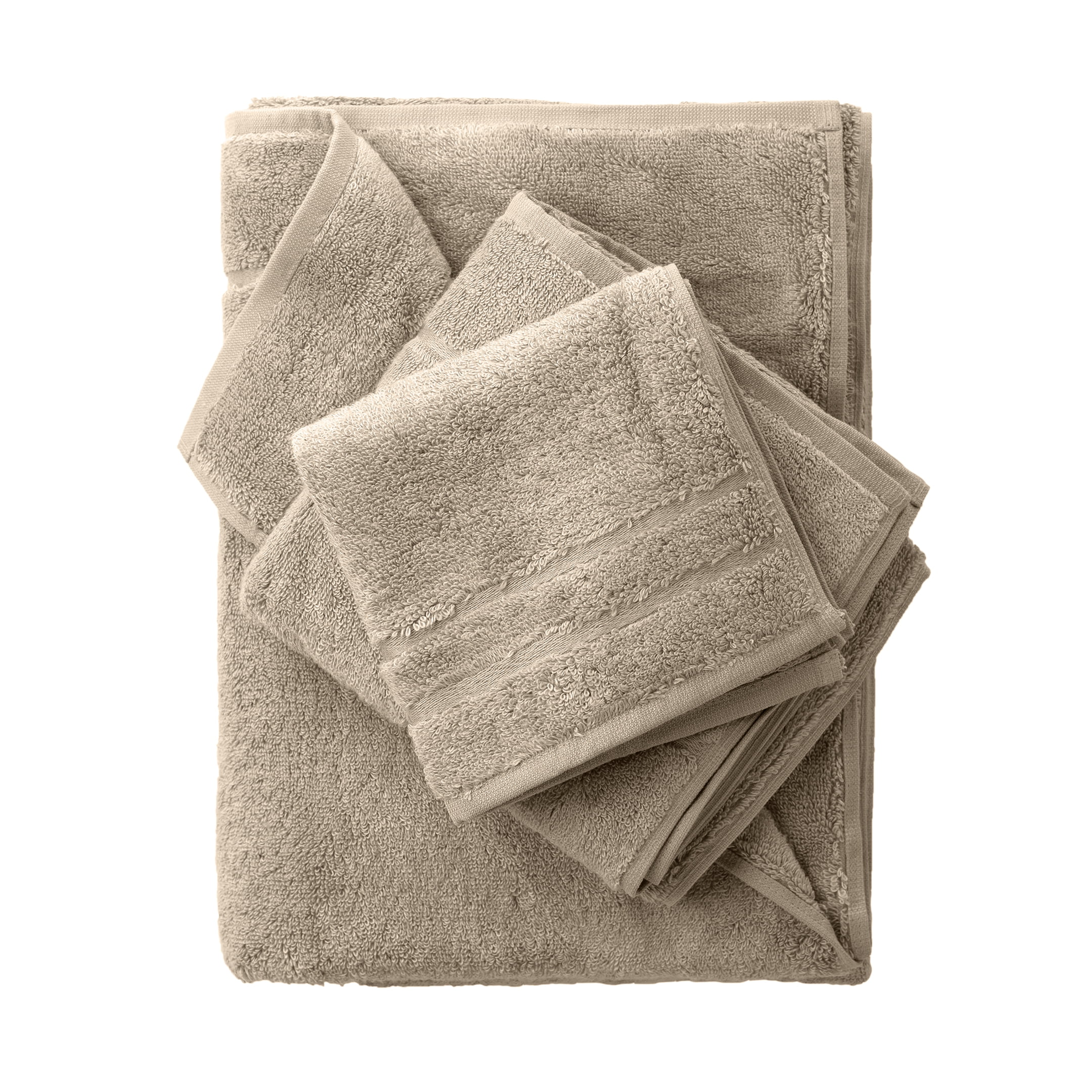 Absorbent Super Soft Bamboo Cotton Blend 6PC Hypoallergenic Towel Set 