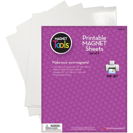 Printable Magnetic Sheets 8.5"X11" 4/Pkg-White - Walmart.ca