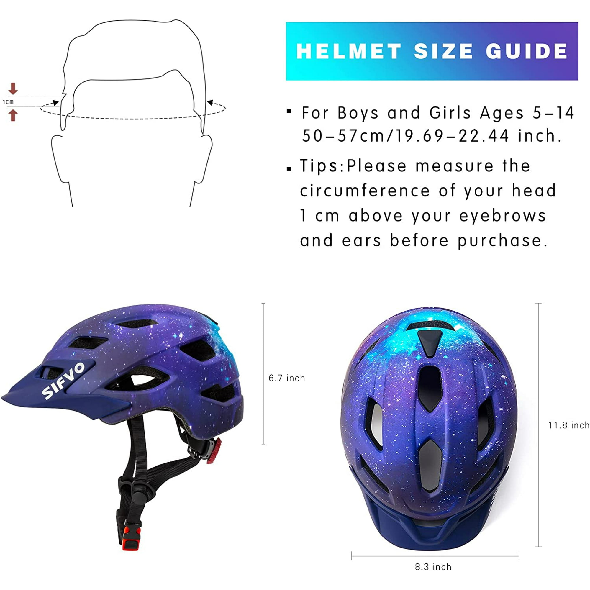Unbranded Kids Helmet Adjustable Safety Lightweight Kids Bike Helmet For Kids Skate Bike Scooter Boys And Girls Bike Helmets For Kids 5 14 Years Old