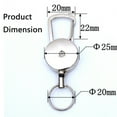 thumbnail image 2 of DESIGNICE 2026 New Keychain,Metal Durable Retractable Key Holder with Clip,D-Shaped Key Ring for Secure Carry,For Keys,Id Cards,Access Cards, 2 of 4