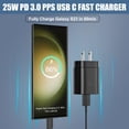 thumbnail image 2 of Cargador rápido de pared Charger DiHines USB C de 25 W para Samsung, 2 of 6