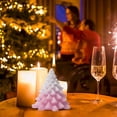 thumbnail image 5 of 1PC Christmas Tree Scented Candle Candles And Candle Holders Pillar Candles For Romantic Dinner Pink, 5 of 8