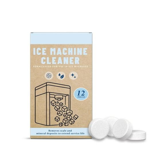 weibbin Ice Machine Cleaner and Descaler 12Counts| Ice Maker Cleaner for All Brands, Countertop Icemaker Cleaners Solution | Icemaker Cleaners and Descaler