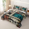 thumbnail image 3 of Erosebridal Adults Western Cowboys Twin Quilt Set,Country Theme Bohemian Exotic Style Twin Coverlet Set For Men Boys,2-Piece, 3 of 7