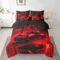 thumbnail image 2 of Feelyou Futuristic Automobile Sport Bedding Comforter Set 7 Pieces, 3D Horse Animal Full Bedding Set, 2 of 7