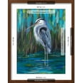 thumbnail image 5 of Art.com Standing Heron II Art Print by Julie DeRice, Brown Frame Wall Art, 17" x 21", 5 of 5