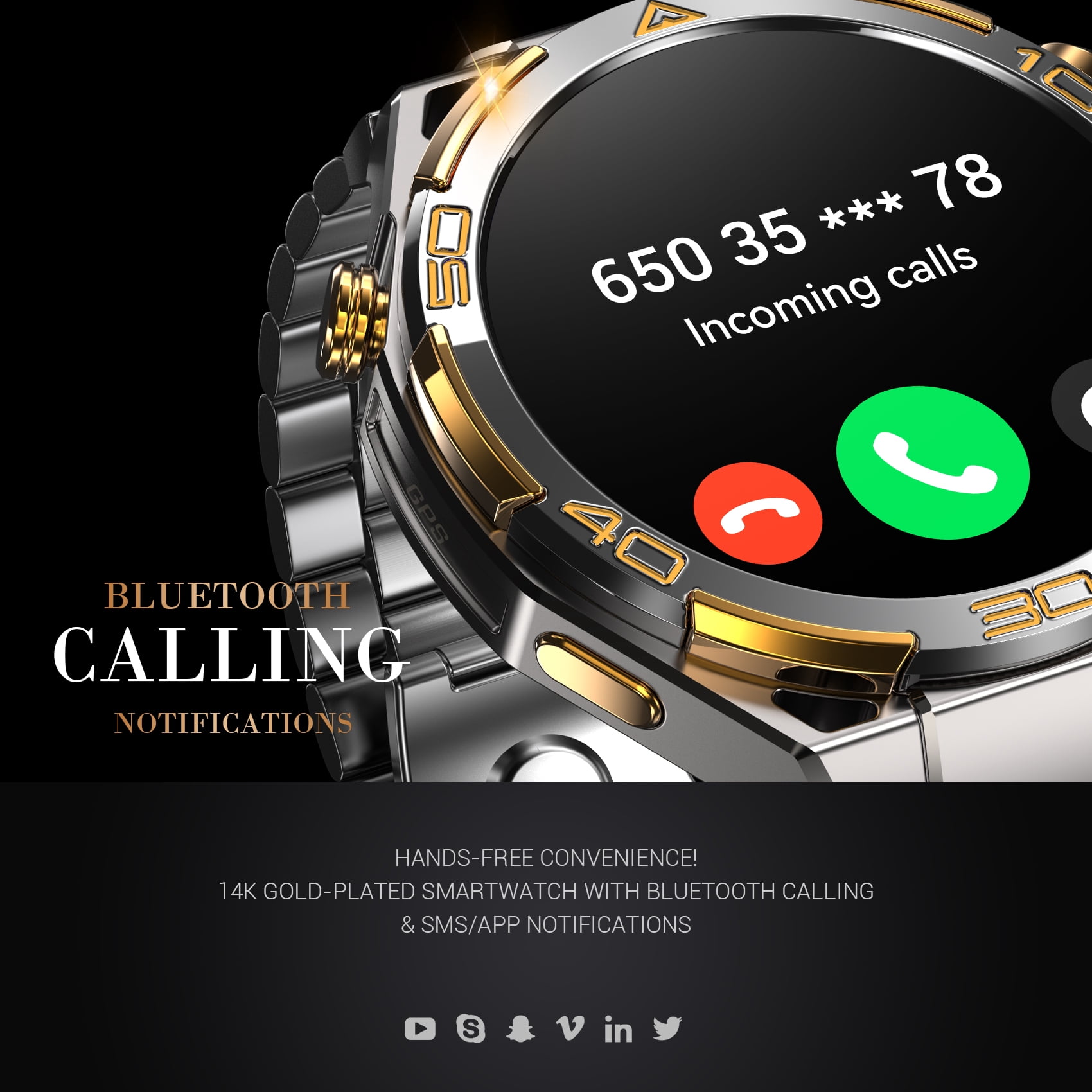 Blackview AMOLED GPS Smart Watch for Men, 1.43" HD Display Bluetooth Calling Smartwatch with Steel Band, Compass, Flashlight, 900mAh Battery, Outdoor Fitness Watch for Android iPhone (Silver)