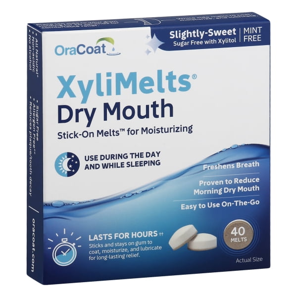 Oracoat Xylimelts Dry Mouth Mint Free 40 ct