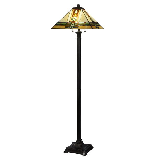 Dale Tiffany Contemporary/Traditional 63.75" 1Light Floor Lamp, Black