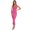 Hot Pink, variant on Women's Slit Back Sleeveless Maxi Tank Dress with Stretch eighty percent polyamide and twenty percent elastane