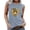 Sky Blue, variant on Women Sleeveless Crop Tops Plus Size, Button Down Blouses for Women Business Casual Crew Neck Tops Grey White Summer Tops for Teens Past
