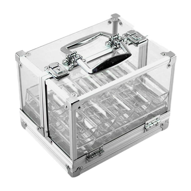 Estuche para Patatas Fritas con Capacidad para 600 Fichas, Transparente, de Lujo, para Juegos de Fiesta Familiar, Accesorios para Beber