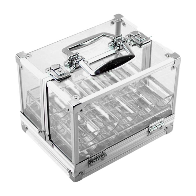 Portador multiusos transparente del microprocesador del control 600Chips de la caja de acrílico de los microprocesadores