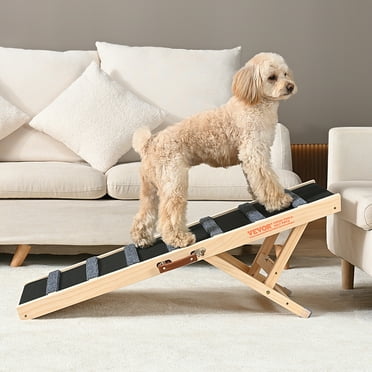 KFFKFF Dog Ramp Folding Pet Ramp 39.3" Long Ramp 15"-22" Adjustable Height