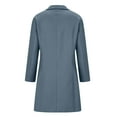 thumbnail image 4 of Men's Woolen Mid-Length Trench Coat, Blue, Size S, 4 of 5