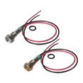 thumbnail image 1 of 2pcs 6mm Indicador De Panel De Tablero A Prueba De Agua Precableado Metal led lámpara 6V Coche DYNWAVEMX Luz indicadora del tablero del coche, 1 of 8