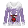 thumbnail image 3 of Active Tops Women Ringer Tee Casual Women Summer Women Solid Tee T Shirt Women Short Sleeve Set Shirt for Women Long Sleeve Compression Women T Shirts Long Sleeve Short Sleeve T Purple L, 3 of 3