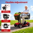 thumbnail image 5 of SACVON 4 Wheel Mobility Scooter for Seniors, 330 lbs Heavy Duty Electric Powered Scooter with 15 Miles Long Range, Swivel Seat & Removable Basket for Travel and Grocery Shopping, Red, 5 of 10