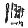 thumbnail image 1 of Juego de 7 peines y cepillos para peinar cabello para hombres: cepillo giratorio para dar volumen y cepillo ventilado para secar con secador, color, 1 of 8