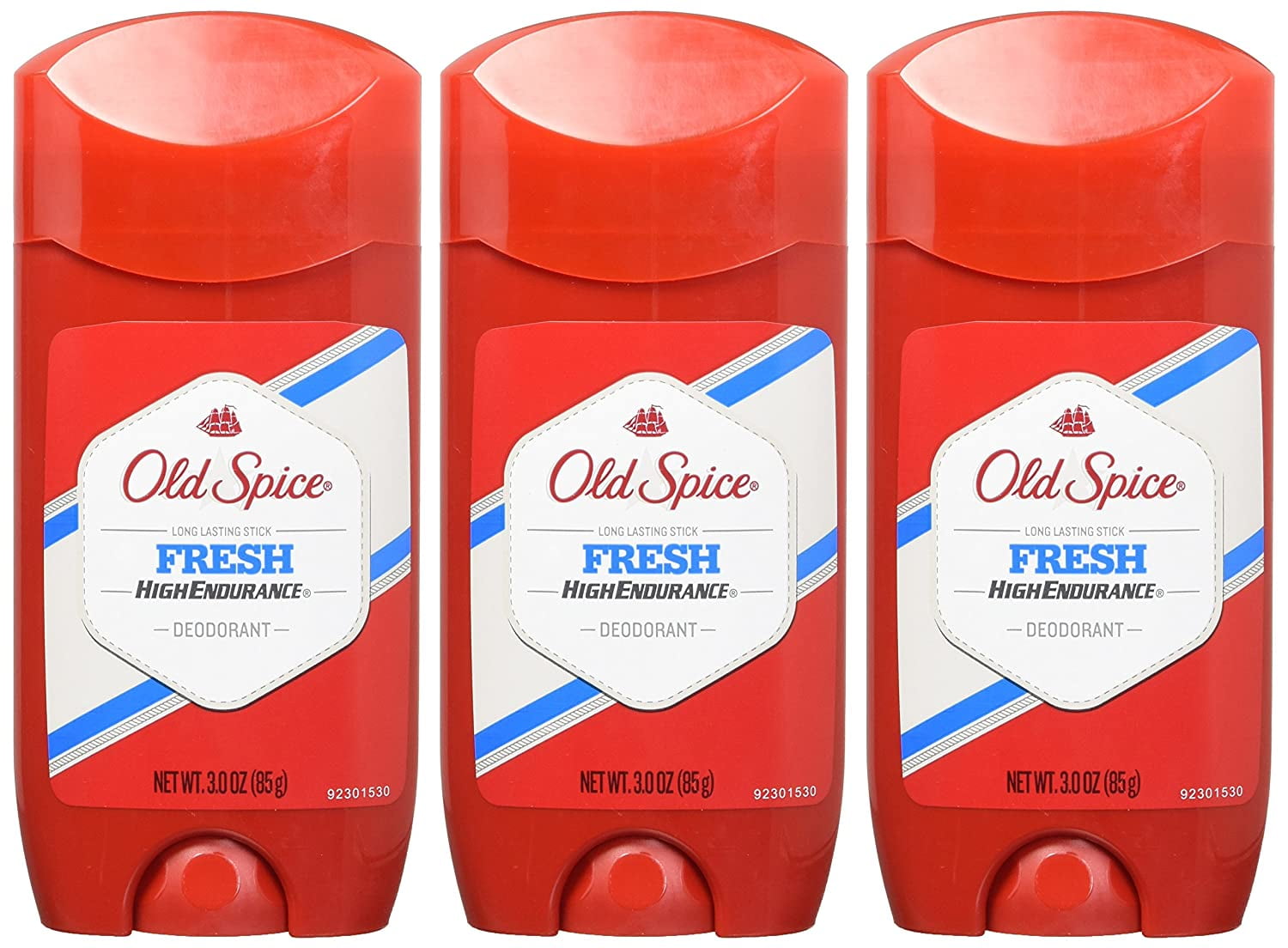 Old Spice High Endurance Fresh Scent Deodorant for Men 3 Oz / 85g x 3