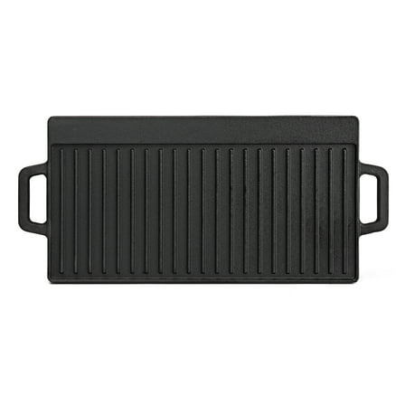 Expert Grill  Deluxe Cast Iron Reversible Grill Griddle Plate, Black,Hand Wash