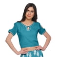 thumbnail image 3 of Moomaya Printed Two Piece Flared Skirt And Crop Top Rayon Ethnic Set For Girls, 3 of 6