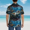 thumbnail image 4 of Fotbe Ocean Coral Turtle Camisa Hawaiana para Hombre Unisex – Camisa Casual de Verano con Botones de Manga Corta de Algodón y Lino,XX-Large, 4 of 7