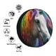 thumbnail image 4 of Balery Colorful Haired White Horse Cubiertas para Neumáticos - Protector Resistente para Neumáticos de Camioneta, SUV, Remolque, Camper y RV-15 inch, 4 of 6