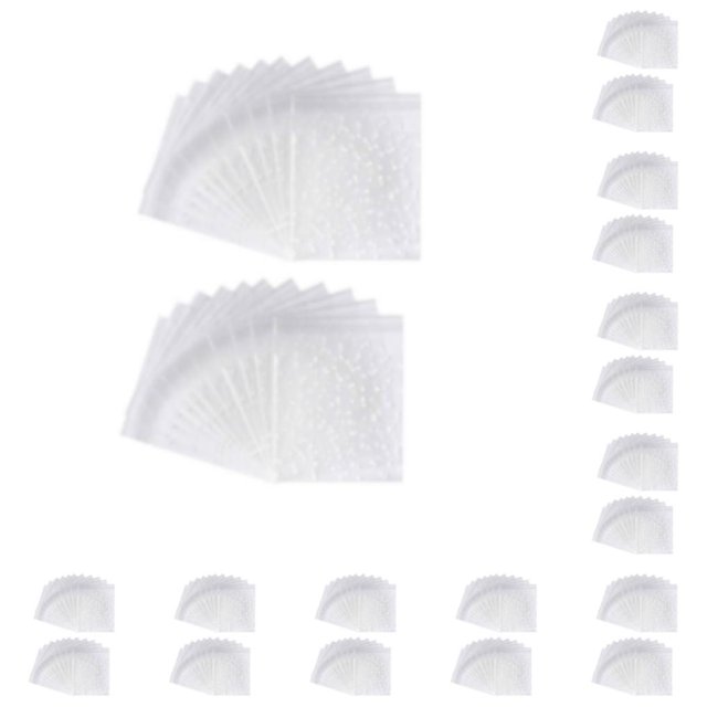 Billuyoard Bolsas de galletas multifuncionales de 100 piezas para convenientes bolsas de galletas duraderas y blancas Dot Candy Cookie Wide 7x7 + 7x7+3cm 10Conjunto
